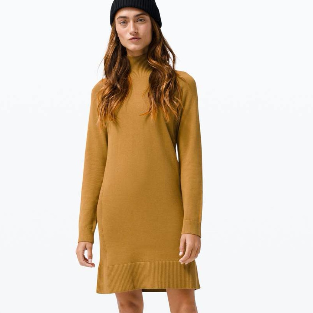 Size 2 Lululemon Keep It Cozy Sweater Dress Spiced Bronze